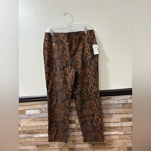 Premise Snake Print Ankle Pants Size Large NWT